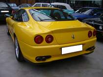 Heckansicht eines Ferrari 575M. Classic Remise Düsseldorf am 15.10.2022.