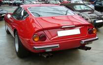 Heckansicht eines Ferrari 365 GTB 4 Daytona. Classic Remise Düsseldorf am 15.10.2022.