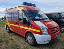 =Ford Transit als MTF der Feuerwehr KLOSTER HAINA,  gesehen auf dem Parkplatz der RettMobil im Mai 2022