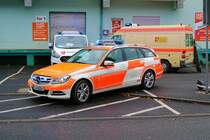 Feuerwehr Frankfurt Mercedes Benz E-Klasse KdoW RD am 15.10.22 bei der Frankopia 2022 im Frankfurter Osthafen