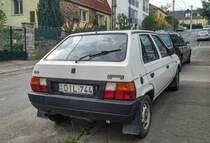 Diesen Skoda Favorit (Rückansicht) habe ich in April, 2021 fotografiert.