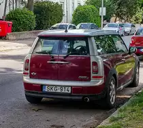 Rückansicht: Mini Clubman, gesehen in Mai, 2021.