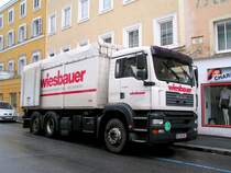 MAN_TG310A bei der Zustellung von Mehlscken bei einer Bckerei in Ried i.I.; 090522