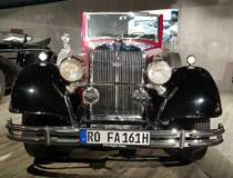 =Horch 850 Pullmann Cabrio, Bauzeit 1935 - 1937, 4944 ccm, 100 PS, 125 km/h, ausgestellt im EFA Museum in Amerang, 06-2022