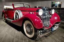 =Horch 853 Sportcabriolet, Baujahr 1937, gesehen im EFA Museum in Amerang, 06-2022