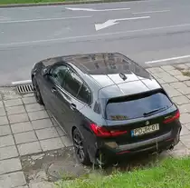 Rückansicht: BMW 1 dritte Generation. Foto: 05.2021.