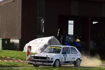 VW Golf 1, Udo Schütt & Peter Schaaf der Rallye Köln - Ahrweiler am 12.11.2022, bei Rodder 