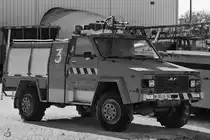 Ein ausgedientes Flughafenfeuerwehrfahrzeuge von DAF/JLP war im Museo del Aire zu sehen. (Cuatro Vientos, November 2022)