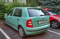 Rückansicht: Skoda Fabia Mk1 in Fantasy Green. Foto: Juni, 2021