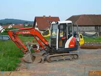 Kobota KX71-3 auf einer Hausbaustelle im 36100 Petersberg-Marbach am 25.05.2009