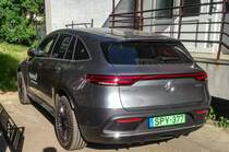 Rückansicht: Mercedes-Benz EQC. Foto: Juni, 2021.