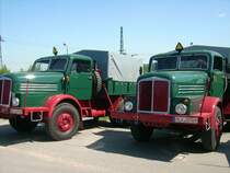 Beide H6Zugmaschinen standen nebeneinander in Werdau