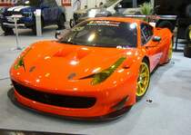 Ferrari 458 Italia. Das Modell 458 Italia wurde im Jahr 2009 auf der Frankfurter IAA vorgestellt und bis ins Jahr 2016 produziert. Der V8-Motor leistet serienmäßig 570 PS aus einem Hubraum von 4497 cm³. Essen Motor Show am 06.12.2022.