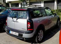 Rückansicht: Mini (New Mini) Clubman. Foto: Juni 2021.