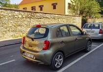 Rückansicht: Nissan Micra K13 (vierte Generation). Foto: Juni 2021.