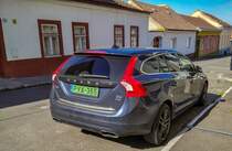 Rückansicht: Volvo V60 Plugin. Die Aufnahme stammt von Juni, 2021.