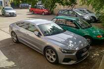 Audi A7 Mk2, gesehen in Juni, 2021.