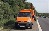 Der NEUE im Fuhrpark der AM L�denscheid: IVECO DAILY bei Hagen-S�d. (26.05.2009)

