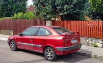 Rückansicht: Citroen Xsara dreitürer. Foto: Juni, 2021.