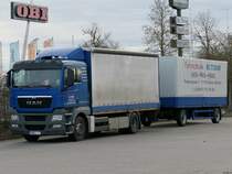 MAN TGX 18.360 Hängerzug in Waren am 01.01.2023