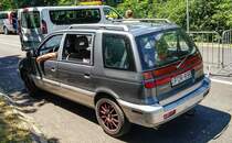 Rückansicht: Mitsubishi Space Wagon. Foto: Juni, 2021.