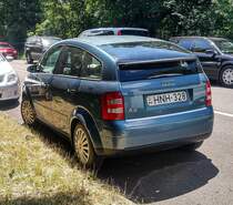 Rückansicht: Audi A2. Foto: Juni, 2021.