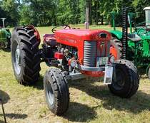 =MF 65, Bj. 1960, 3125 ccm, 54 PS, steht auf der Ausstellungsfläche für Oldtimerfahrzeuge beim Bürgerfest  200 Jahre Landkreis Fulda  auf dem Gelände von Schloß Fasanerie im Juni 2022.