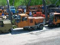 Multicar M25 Kehrmaschine als 3Rad f�r enge Stellen. Dieser stand ebenfalls mit auf dem Gel�nde der Firma teichmann in Werdau beim Oldtimertreffen