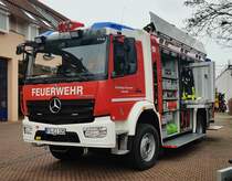 =MB Atego als TLF 3000 der Feuerwehr EITERFELD gesehen im Januar 2023 bei einem Ausbildungsvorhaben an der Feuerwache HÜNFELD MITTE.