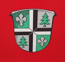 =Gemeindewappen auf dem Ford Kuga der Feuerwehr von KÜNZELL, 01-2023