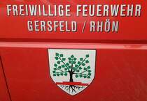 =Beschriftung des VW T 4 der Feuerwehr von GERSFELD, 01-2023