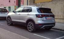 Rückansicht: VW T-cross. Foto: Juli, 2021.