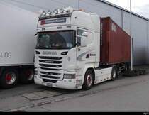 Scania Sattelschlepper in Kerzers am 14.01.2023