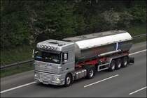 WIEGERT MILCH No2: DAF XF105.460SC  SpaceCab  der WIEGERT MILCH ist bei Schwerte unterwegs.
