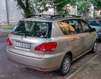 Rückansicht: Toyota Avensis Verso. Foto: 07.2021.