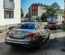 Rückansicht: Mercedes-Benz C-Klasse W205. Foto: 07.2021.