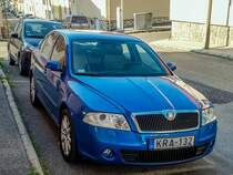 Skoda Octavia RS zweite generation in Race Blue, gesehen in Juli, 2021.