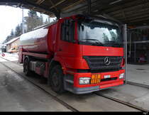 Mercedes mit Tankaufbau in Arth-Goldau am 29.01.2023