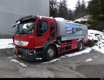 Renault mit Tankaufbau abgestellt in Arth-Goldau am 29.01.2023