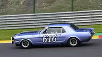 Nr.616, FORD Mustang Notchback, Bj. 1965, ccm 4727, Fahrer: ADRIAANS Armand (NL), 	ADRIAANS Sam (NL) und VAN LIESHOUT Erwin (NL).Spa Six Hours Endurance am 1.10.20