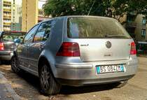 Rückansicht: VW Golf IV. Foto: August, 2021.