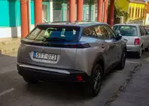 Rückansicht: Peugeot 2008 (zweite Generation). Foto: 08.2021.