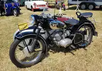 =DKW-Gespann, ausgestellt beim Oldtimertreffen in Wisselsrod, 06-2022