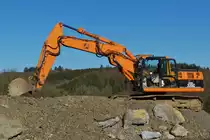 Catrerpillar 320C Raupenbagger, hat bis zum nächsten Einsatz eine kurze Pause. 02.2023
