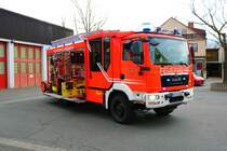 Feuerwehr Griesheim MAN TGM HLF20/16 (Florian Griesheim 1/46/1) am 18.02.23 bei einen Fototermin