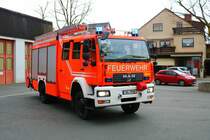 Feuerwehr Griesheim MAN LA HLF20/16 (Florian Griesheim 1/46/2) am 18.02.23 bei einen Fototermin