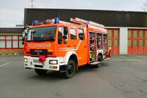 Feuerwehr Griesheim MAN LA HLF20/16 (Florian Griesheim 1/46/2) am 18.02.23 bei einen Fototermin
