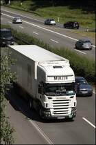 Scania Topline R420 vom �sterreichischen Logistiker M�LLER. (30.05.2009)
