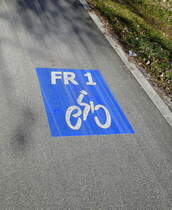 das Logo des Freiburger Radschnellweges, Feb.2023