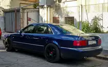 Rückansicht: Audi A8  D2  aus 2001. Foto: 08.2021.